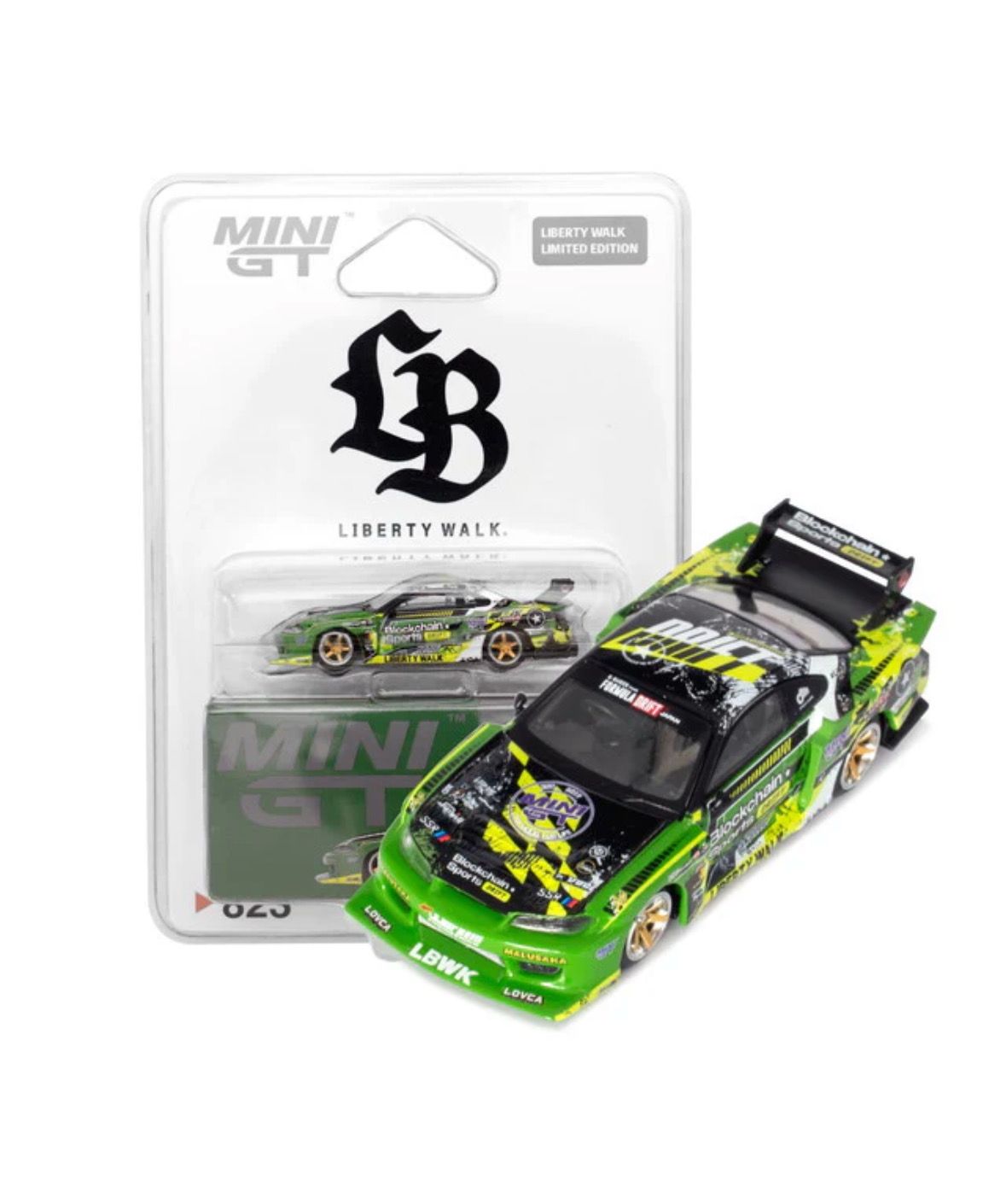 [PREORDER] #823 MINI GT Nissan LB-Super Silhouette S15 Silvia #555 V2 2024 Formula Drift Japan Blister | Liberty Walk Store Exclusive