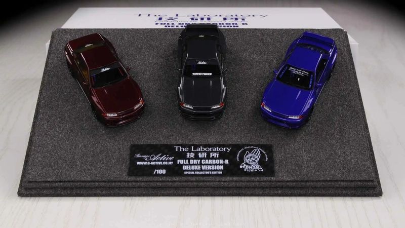 Zonzo The Laboratory 1/64 Resin Garage Active Full Dry Carbon-R Deluxe Version Special Collector’s Edition 3-Car Set