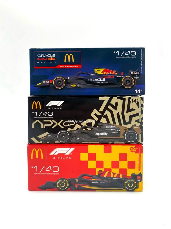 2025 F1 Formula 1 1/43 APX Movie Car McDonald’s Set & F1 Oracle Racing Bundle