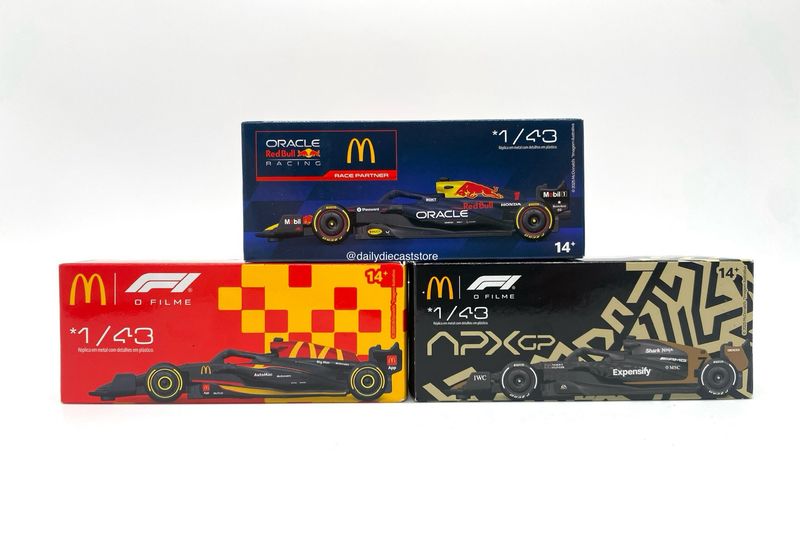 2025 F1 Formula 1 1/43 APX Movie Car McDonald’s Set & F1 Oracle Racing Bundle 2025 F1 Formula 1 1/43 APX Movie Car McDonald’s Set & F1 Oracle Racing Bundle