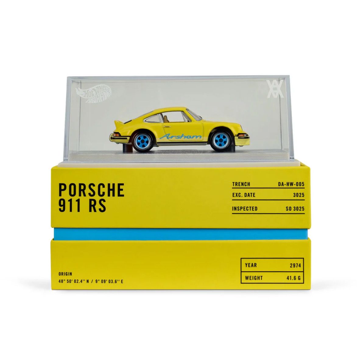 [PREORDER] 2025 Hot Wheels x Daniel Arsham 1973 Porsche 911 RSA Yellow