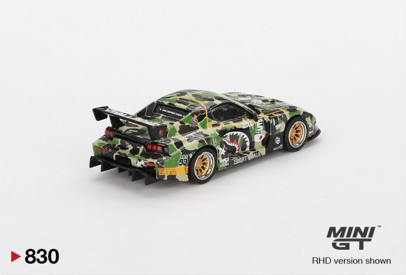 #830 MINI GT x BAPE x Liberty Walk Mazda RX-7 LB-Super Silhouette | 2025 Tokyo Auto Salon Japan
