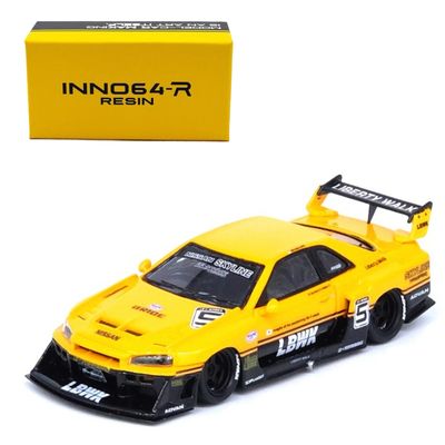 INNO64-R 1/64 Nissan Skyline “LBWK” (ER34) Super Silhouette Yellow