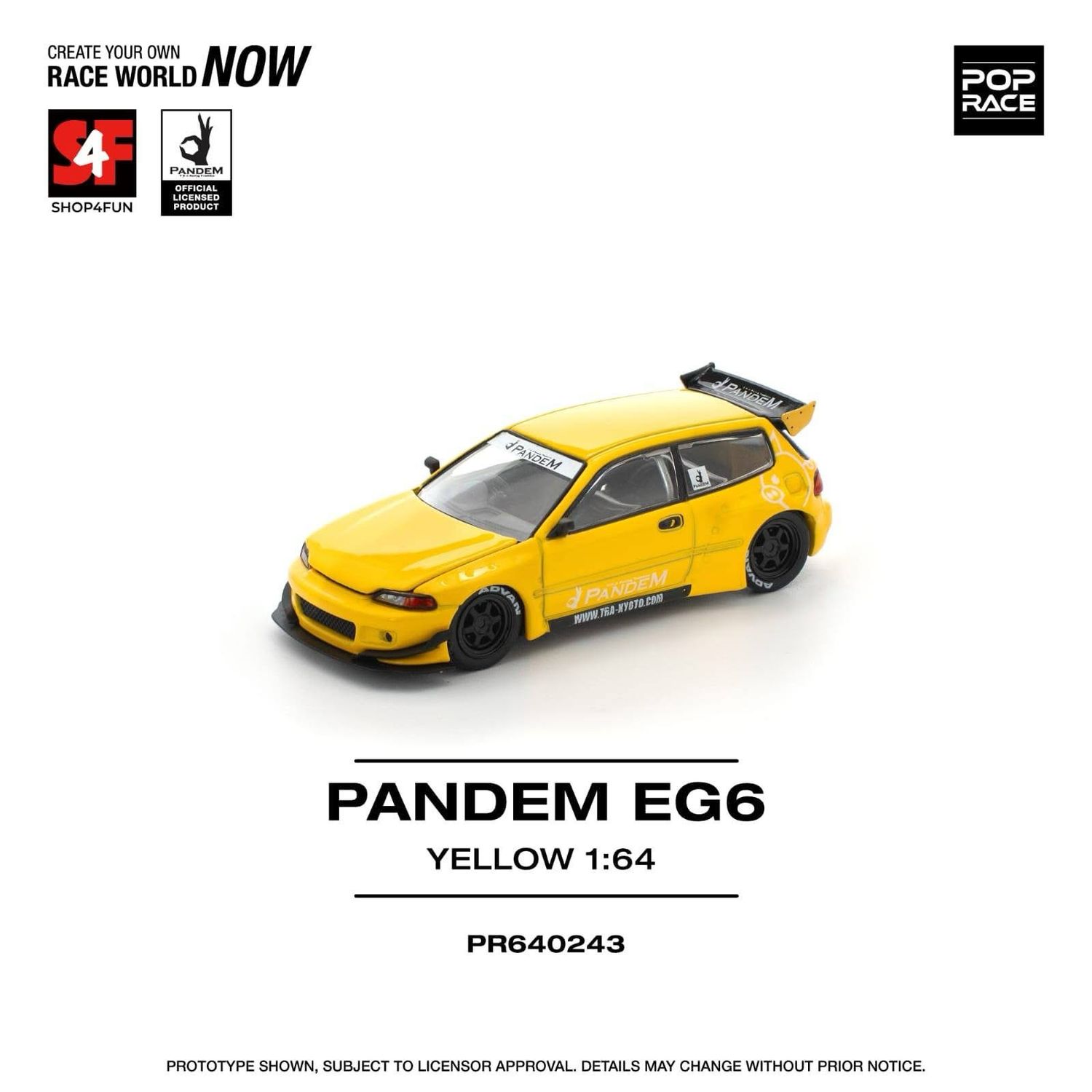 POP RACE Pandem EG6 Yellow (PR64-243) Set | 2025 Manila International Auto Show