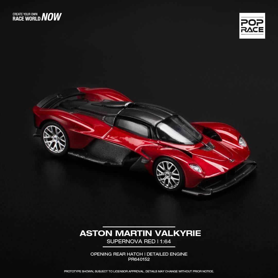POP RACE Aston Martin Valkyrie Supernova Red (PR64-152)