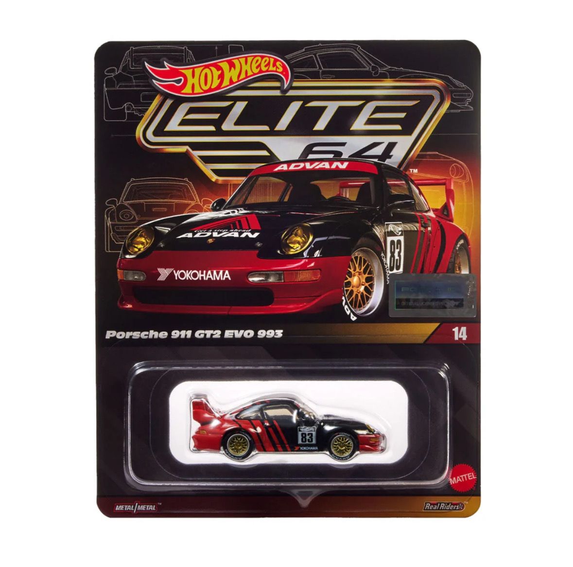 Hot Wheels Elite 64 Porsche 911 GT2 Evo 993 Hot Wheels Elite 64 Porsche 911 GT2 Evo 993