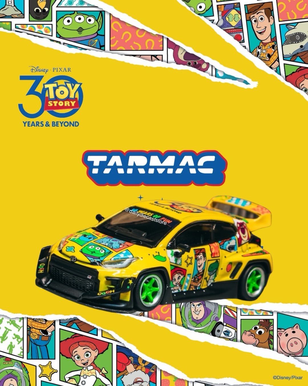 [PREORDER] Tarmac Works Pandem Toyota GR Yaris Toy Story 30th Anniversary | 2025 Hong Kong Tokyo Auto Salon