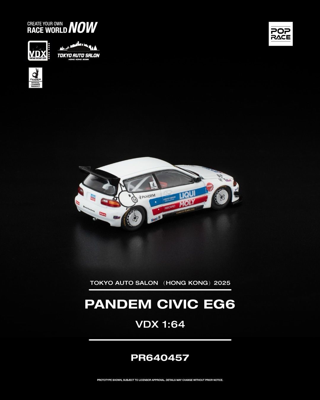 POP RACE x VDX Pandem Civic EG6 (PR64-457) | 2025 Tokyo Auto Salon