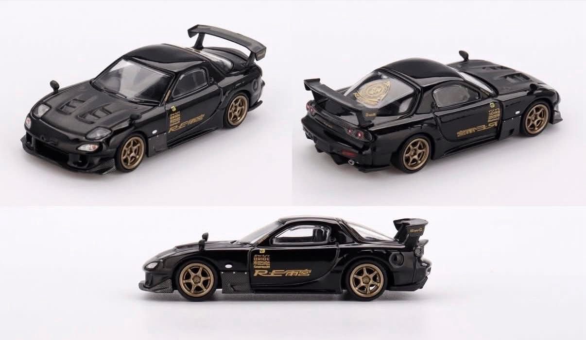 PREORDER] #1085 MINI GT Mazda RX-7 RE-Amemiya Black Matsukiyo Koku