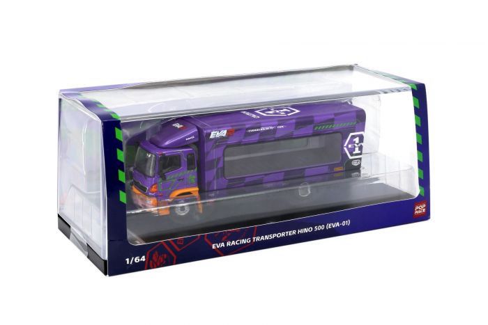 POP RACE 1/64 EVA Racing Transporter HINO 500 Truck Purple (EVA-01) POP RACE 1/64 EVA Racing Transporter HINO 500 Truck Purple (EVA-01)