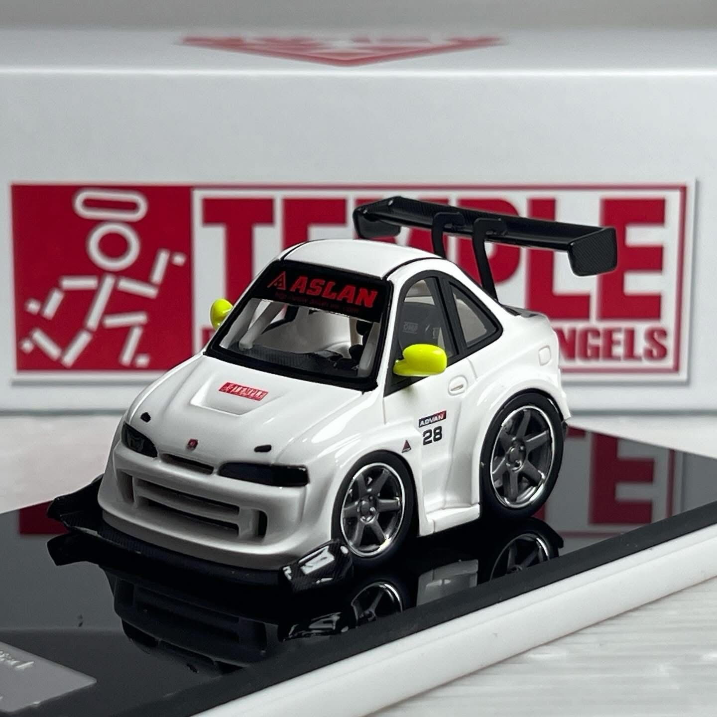 PEAKO Era Q 1/64 Aslan Temple Racing By Loop Models Honda Integra DC2 White Resin | 2025 Tokyo Auto Salon Hong Kong PEAKO Era Q 1/64 Aslan Temple Racing By Loop Models Honda Integra DC2 White Resin | 2025 Tokyo Auto Salon Hong Kong