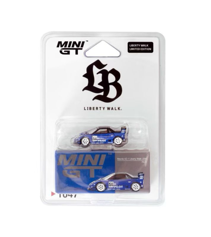 #1047 MINI GT Mazda AZ-1 Liberty Walk LB40 Pilot Blue | Liberty Walk Store Exclusive