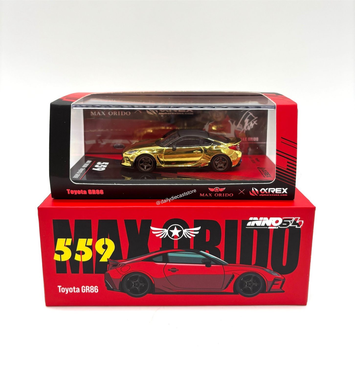 INNO64 x Max Orido x ALPHAREX Toyota GR86 Gold Chase | 2025 Tokyo Auto Salon Hong Kong