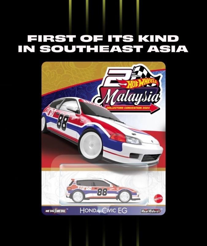 Hot Wheels 2nd Convention Malaysia Honda Civic EG Official Event Car #720/1000 | 2024 Art of Speed Malaysia Hot Wheels 2nd Convention Malaysia Honda Civic EG Official Event Car #720/1000 | 2024 Art of Speed Malaysia