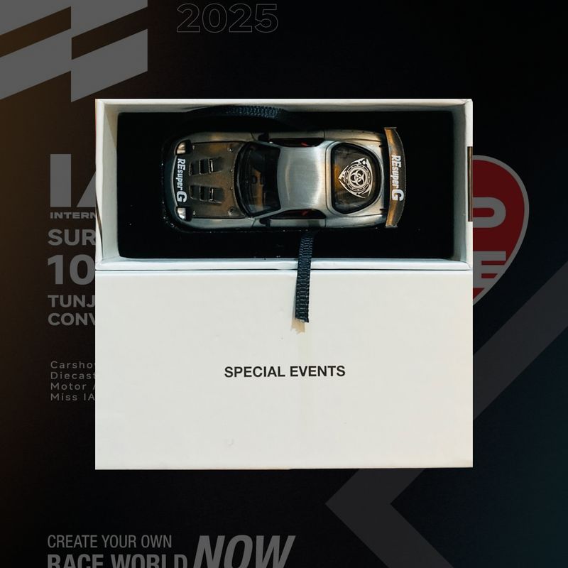 POP RACE Mazda RX7 RE-AMEMIYA Raw Silver Exclusive Dinner Car | 2025 IAM INDONESIA POP RACE Mazda RX7 RE-AMEMIYA Raw Silver Exclusive Dinner Car | 2025 IAM INDONESIA