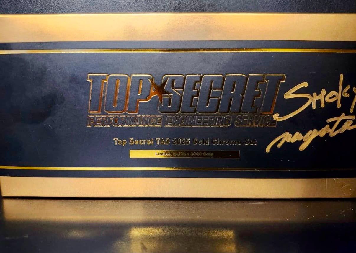 [UNSEALED] MINI GT x TOP SECRET Gold Chrome Box Set of 3 | Smokey Nagata Signed | 2025 Tokyo Auto Salon Japan
