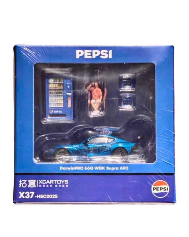 [PREORDER] XCARTOYS DarwinPRO x Teckwrap 66G WBK Supra A90 PEPSI Livery with Diorama Set (X37) | 2025 HEC Hobby Expo China