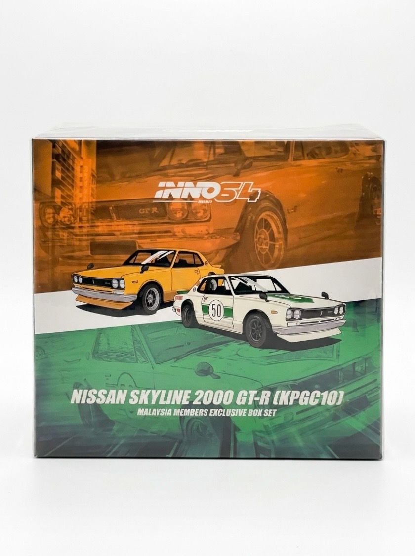 INNO64 Nissan Skyline 2000 GT-R [KPGC10] Malaysia Members Exclusive Box Set (2 Cars)