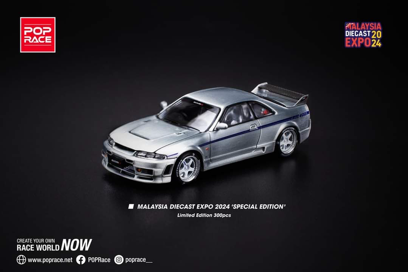 POP RACE Nissan GT-R33 Nismo 400R Raw Finish (PR64-133) | 2024 Malaysia Diecast Expo