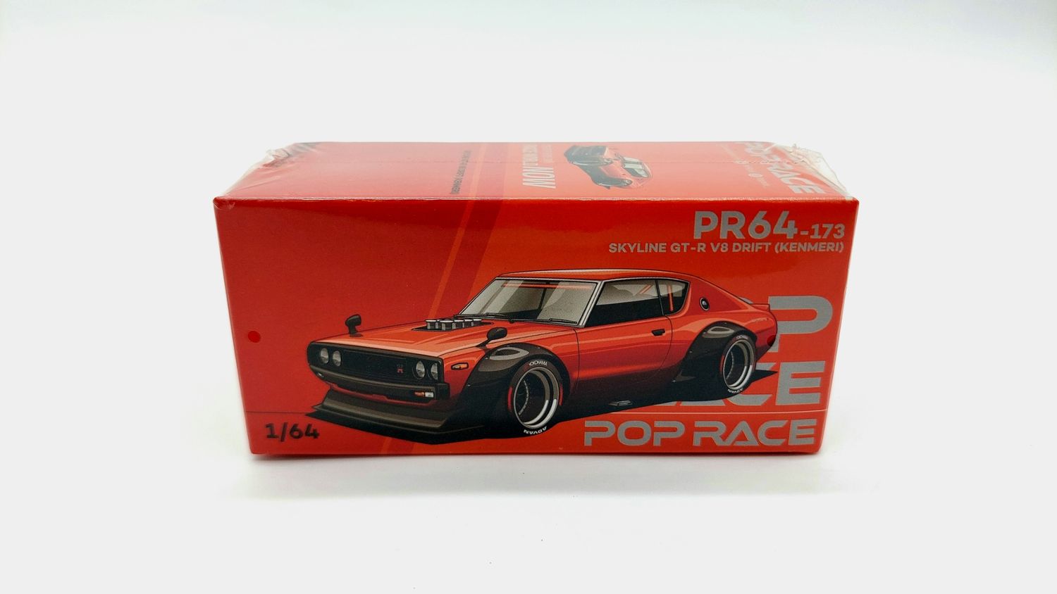 POP RACE Nissan Skyline GT-R V8 Drift Orange [KPGC110] Kenmeri