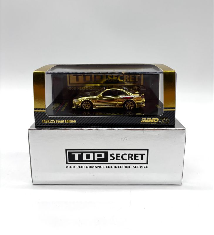 INNO64 Top Secret Nissan Silvia S15 Gold Chrome Chase | 2025 Tokyo Auto Salon TAS KL
