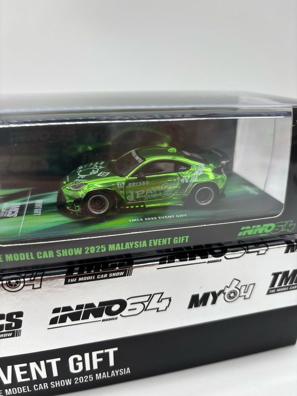 INNO64 Toyota GR86 Green Chrome Event Gift Model Lucky Draw | 2025 The Model Car Show Malaysia