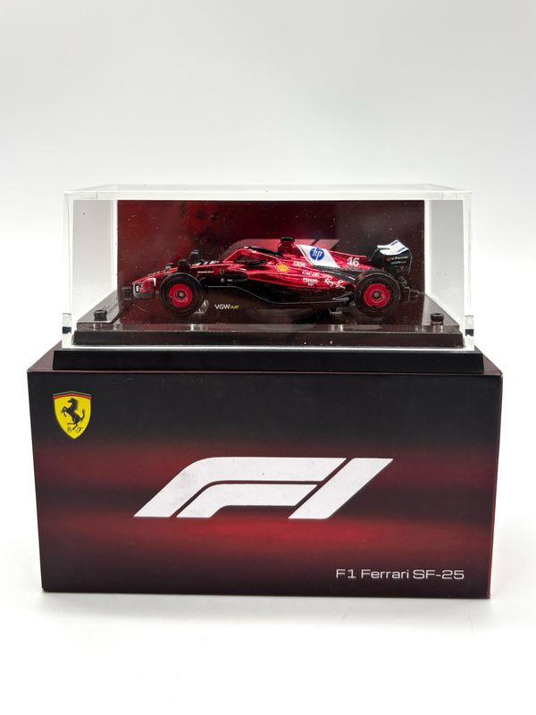 F1 Ferrari SF-25 Lewis Hamilton Hot Wheels Custom with Acrylic Display