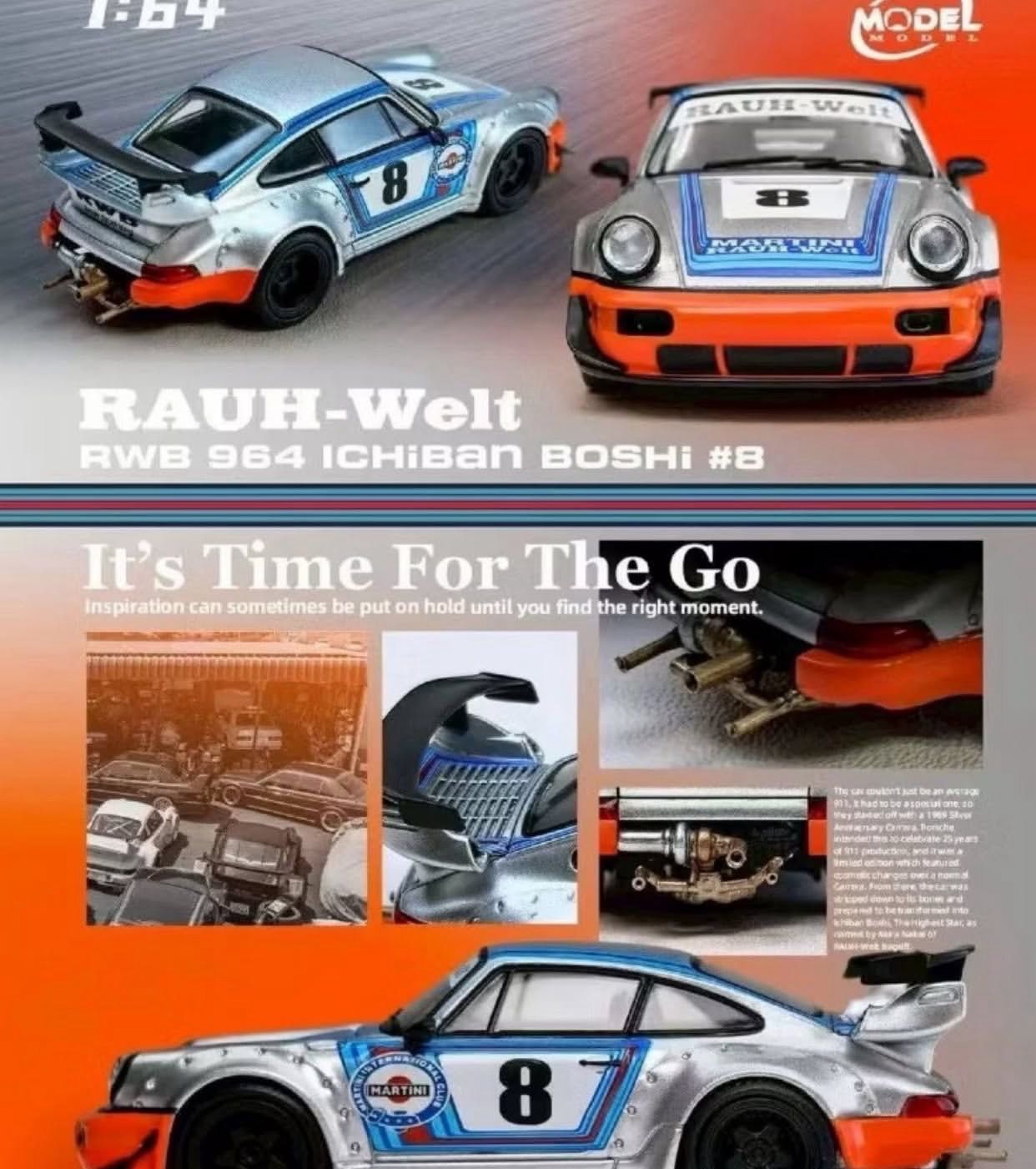 Model Model 1/64 Porsche RWB 964 Ichiban Boshi #8 Model Model 1/64 Porsche RWB 964 Ichiban Boshi #8