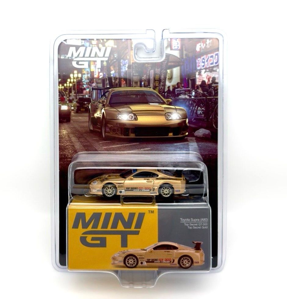 #961 MINI GT Toyota Supra (A80) Top Secret GT300 Top Secret Gold Blister