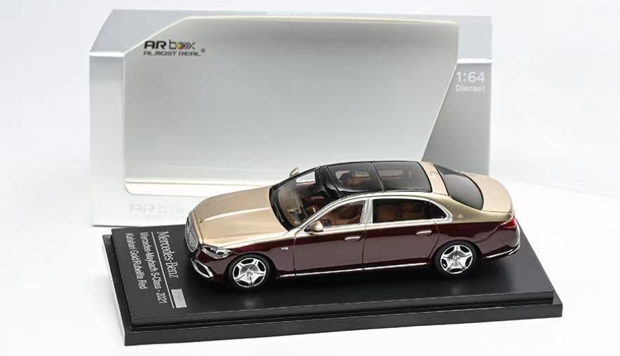 Almost Real 1/64 Mercedes Benz Maybach S-Class Kalahari Gold/Rubellite Red | 2025 Auto Passion Alliance (APA)