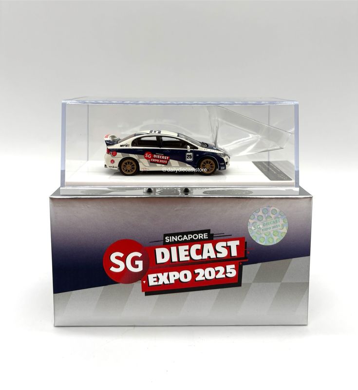[UNSEALED] Motorhelix x Mizu Diecast Honda Civic Type R (FD2) SGDE Customized White | 2025 Singapore Diecast Expo
