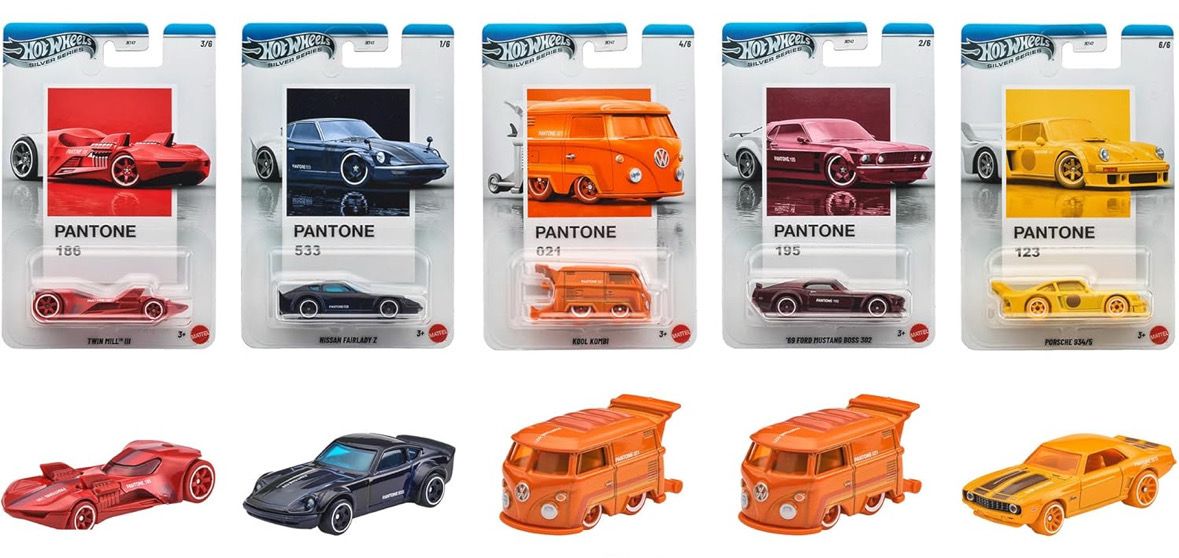 [PREORDER] Hot Wheels Silver Series Pantone Set of 5 Cars