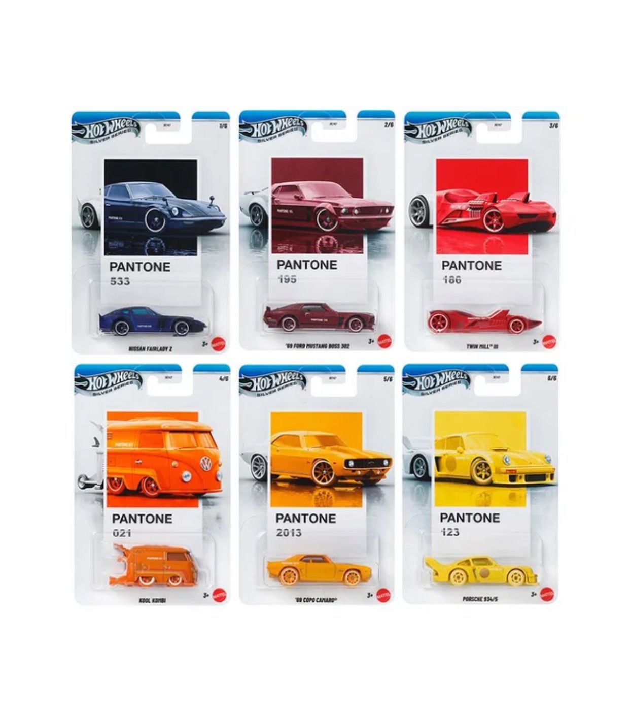 [PREORDER] Hot Wheels Silver Series Pantone Set of 6 Cars