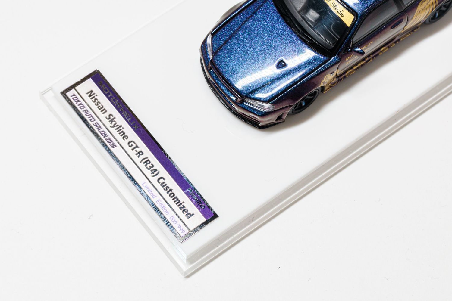 Nissan Skyline GT-R R34 TAS 2026 限定版ミニカー TAS2026] MotorHelix Nissan Skyline GT-R R34 Customized TAS 2026 1