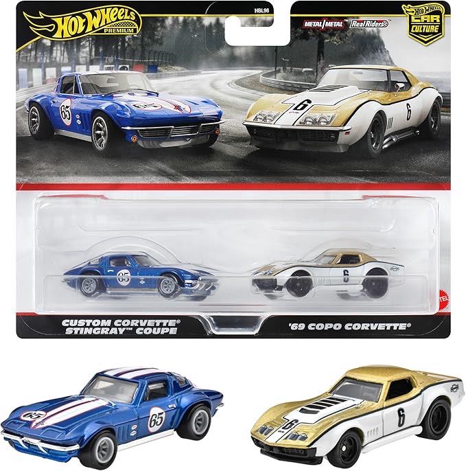 Hot Wheels Twin Pack 69’ Copo Corvette Custom Corvette "Stingray" Coupe
