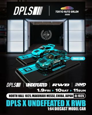 INNO64 x DPLS x UNDEFEATED Porsche RWB 993 & Porsche RWB 964 Blue