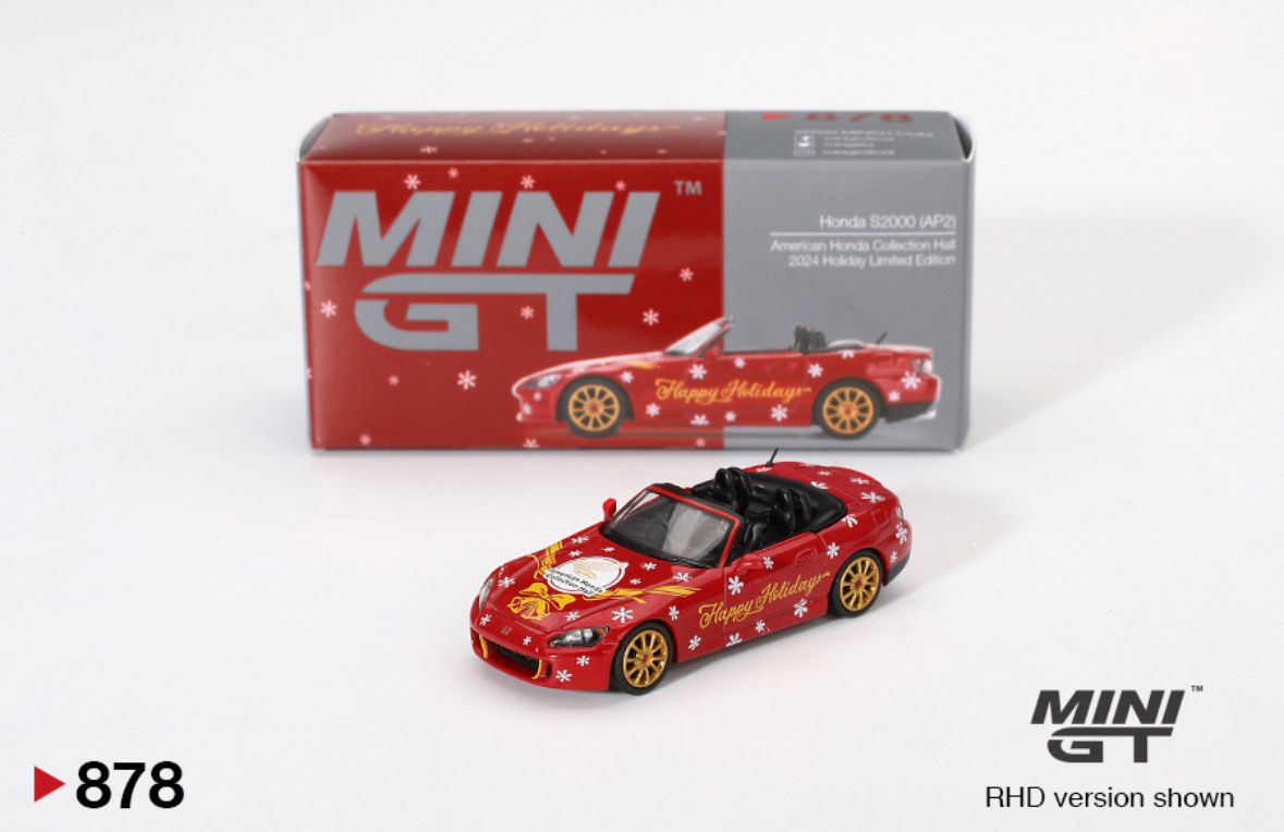 [PREORDER] #878 MINI GT Honda S2000 (AP2) | American Honda Collection Hall 2024 Holiday Limited Edition