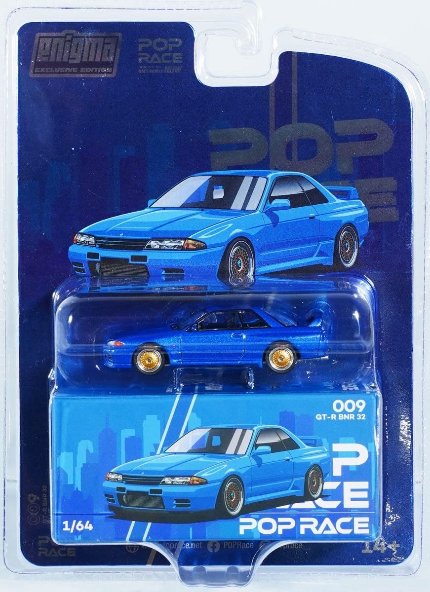 POP RACE Nissan Skyline GT-R BNR 32 (PR64-009) | Blister