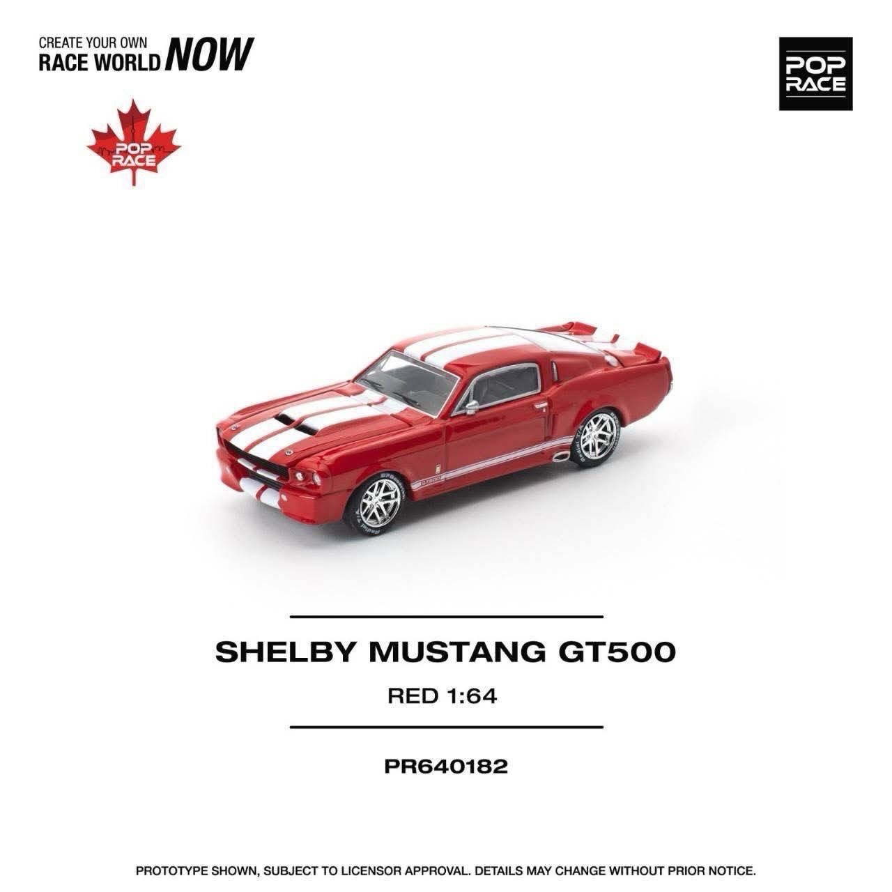 [PREORDER] POP RACE Shelby Mustang GT500 Red (PR64-182) | 2025 Canada Exclusive