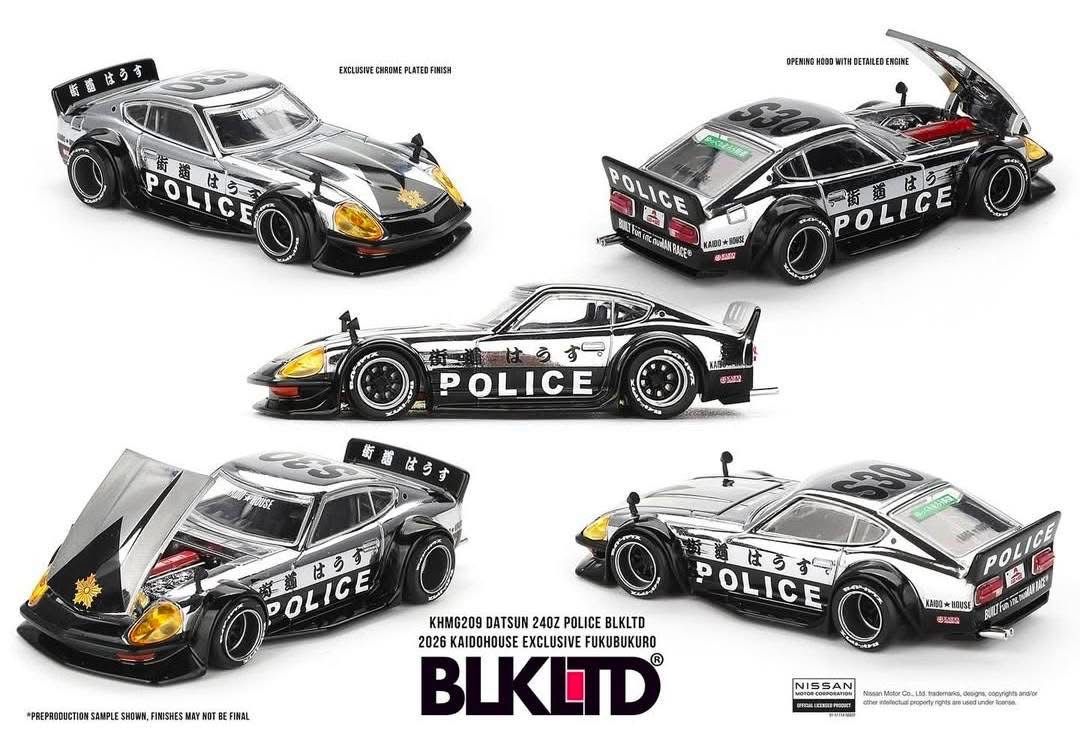 [PREORDER] KAIDOHOUSE DATSUN 240Z POLICE BLKLTD (KHMG209) | 2026 KAIDOHOUSE EXCLUSIVE FUKUBUKURO
