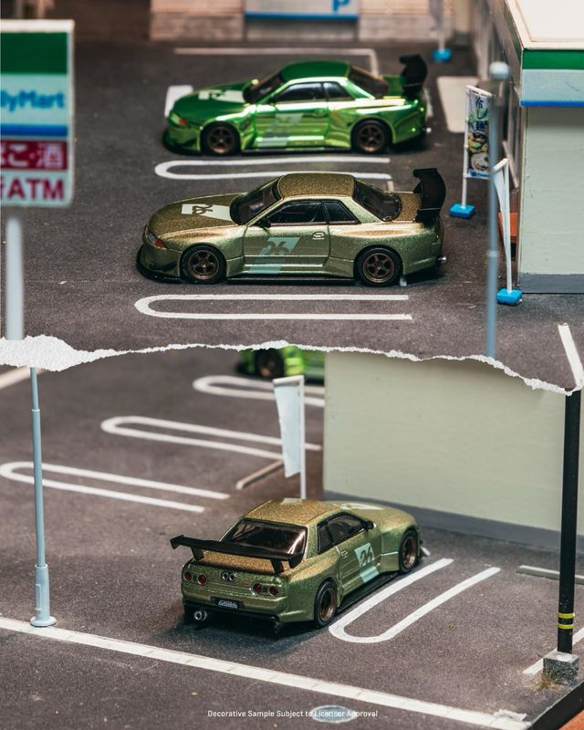Tarmac Works Nissan Skyline (R32) Widebody Millennium Jade | Chance of Chase | 2026 Tokyo Autosalon Japan