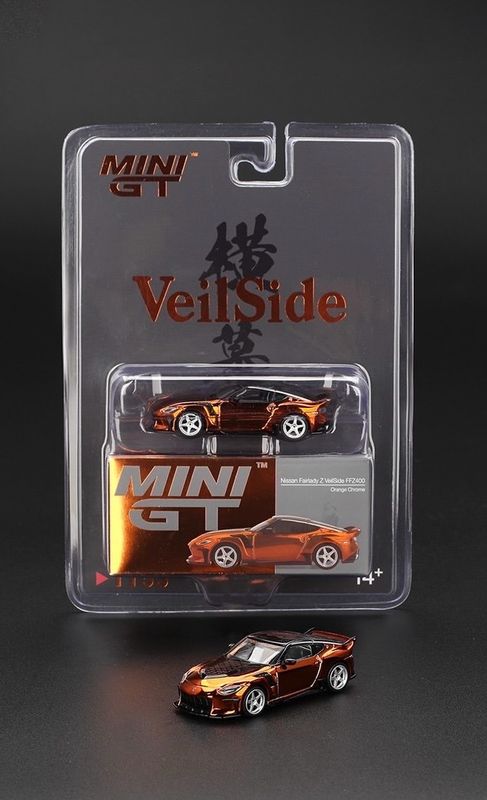 [PREORDER] #1153 MINI GT Nissan Fairlady Z Veilside FFZ400 Orange Chrome w/ T-Shirt &amp; 1 Random MINI GT Bundle Set | 2026 Tokyo Autosalon Japan