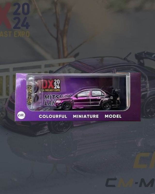 CM MODEL Mitsubishi Lancer Evolution IX Purple | 2024 Malaysia Diecast Expo (MDX)