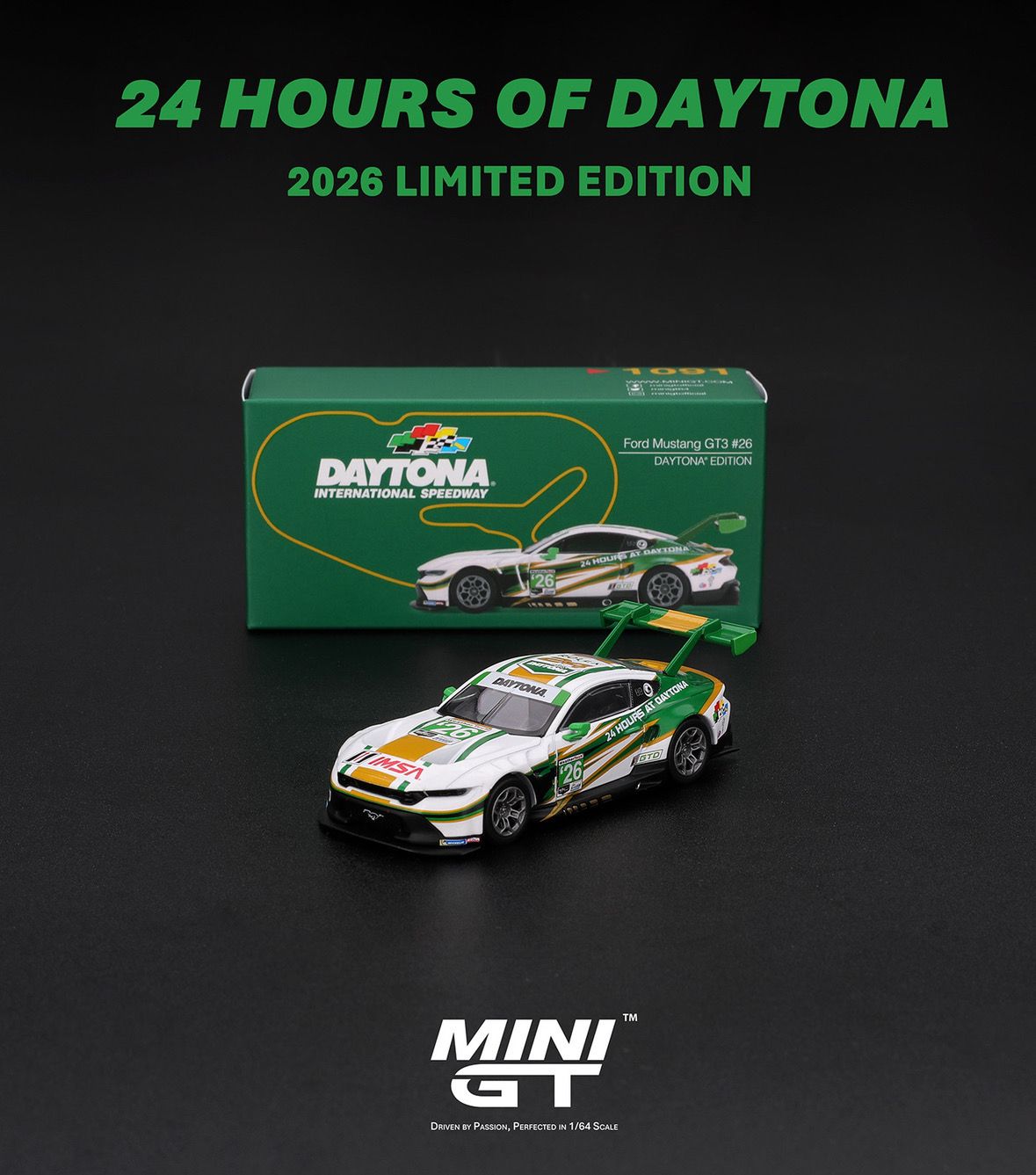 [PREORDER] #1091 MINI GT Ford Mustang GT3 #26 Daytona Edition