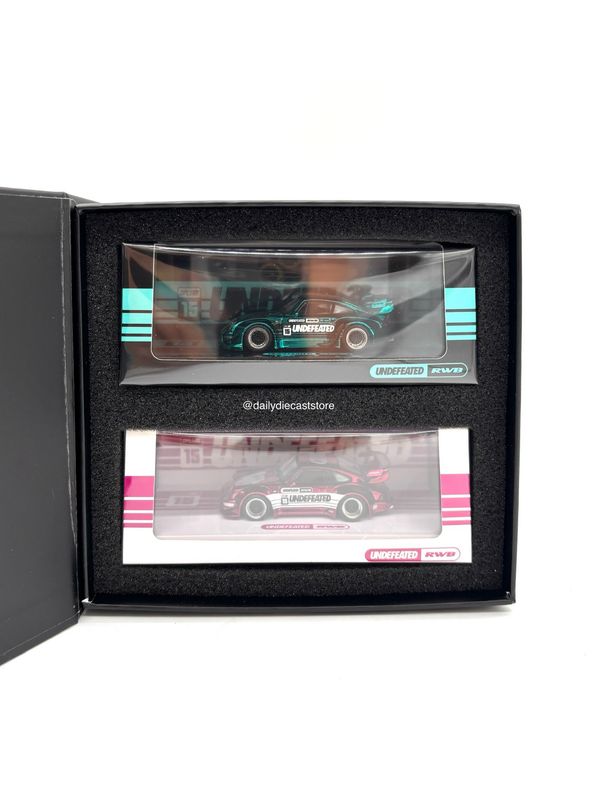 DPLS x UNDEFEATED Porsche RWB Friends &amp; Family Exclusive Chase Box Twin Car Set