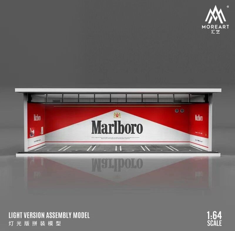 MoreArt 1/64 Marlboro Diorama LED Lighting Model Car Display Station MoreArt 1/64 Marlboro Diorama LED Lighting Model Car Display Station