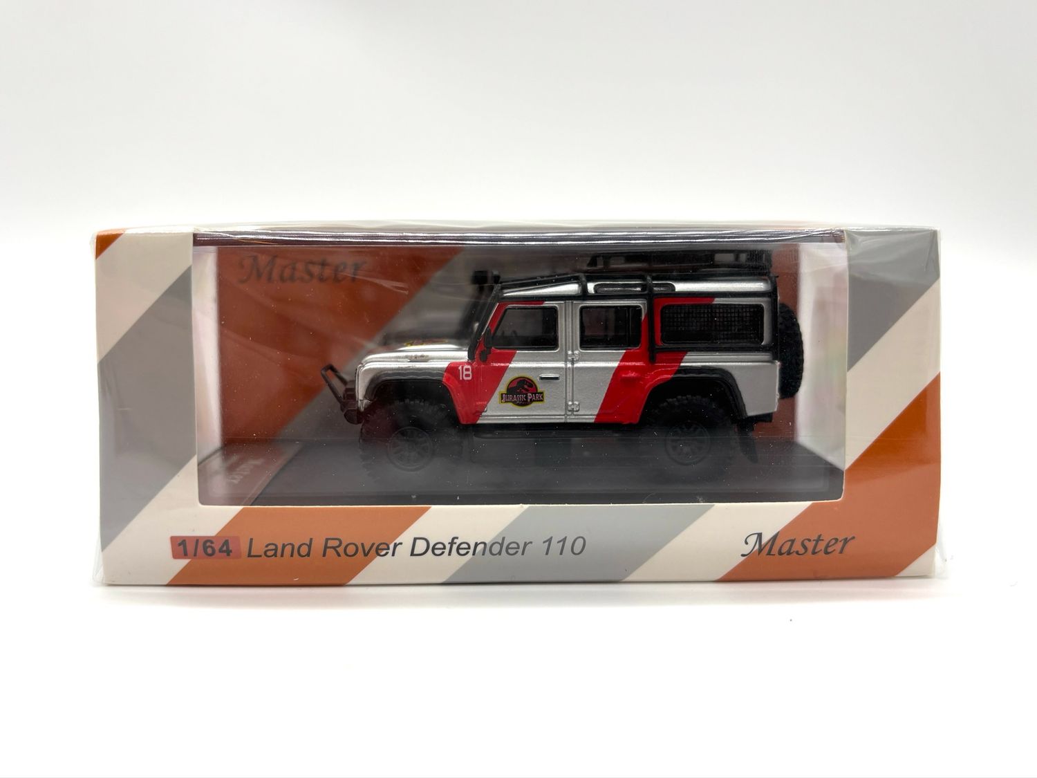 Master Model 1/64 Land Rover Defender 110 Jurassic Park Livery Master Model 1/64 Land Rover Defender 110 Jurassic Park Livery