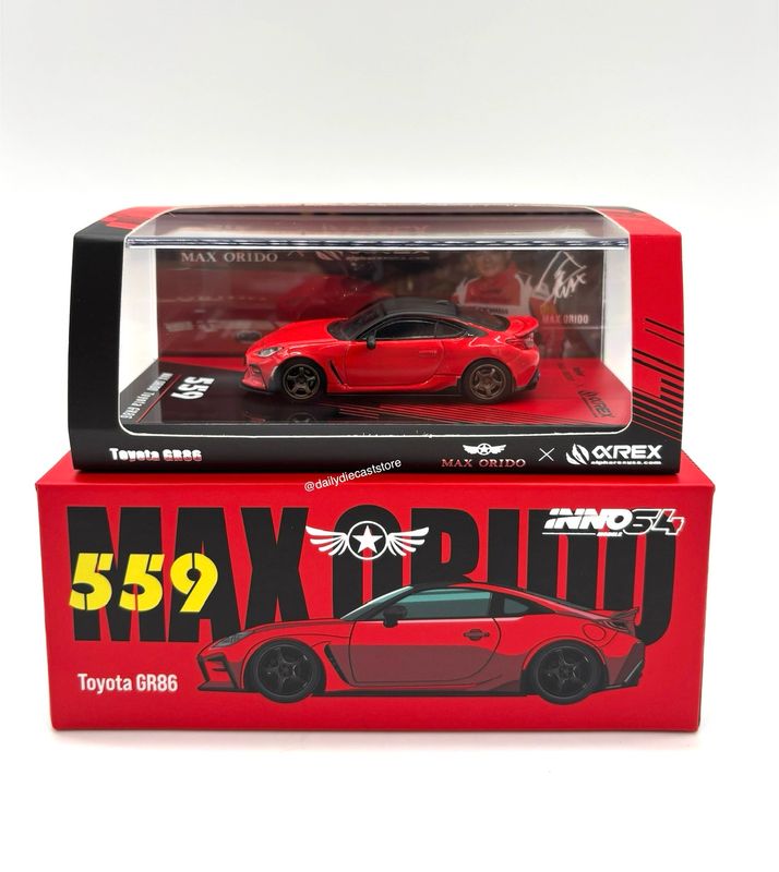 [UNSEALED] INNO64 x Max Orido x ALPHAREX Toyota GR86 Red | 2025 Tokyo Auto Salon Hong Kong