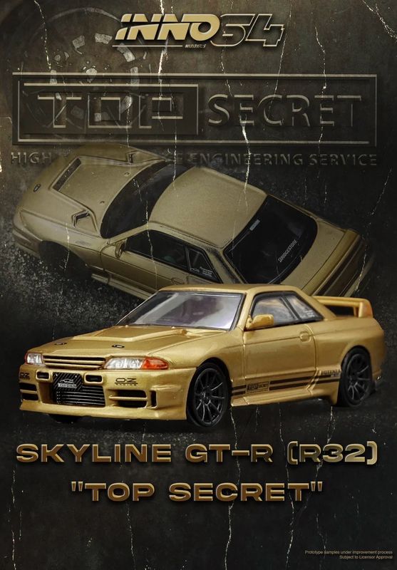 INNO64 Nissan Skyline GT-R(R32) “Top Secret” 650R Gold