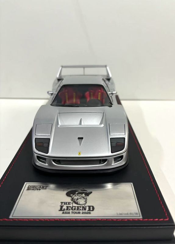 Ferrari F40 1/18 Silver Larry Wood Design | 2026 International Diecast Show | The Legend Asia Tour
